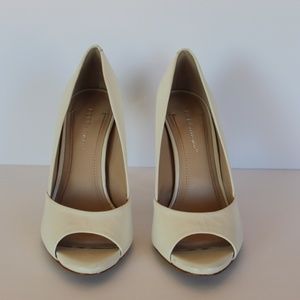 BCBGeneration White Open Toe High Heel - Size 7.5